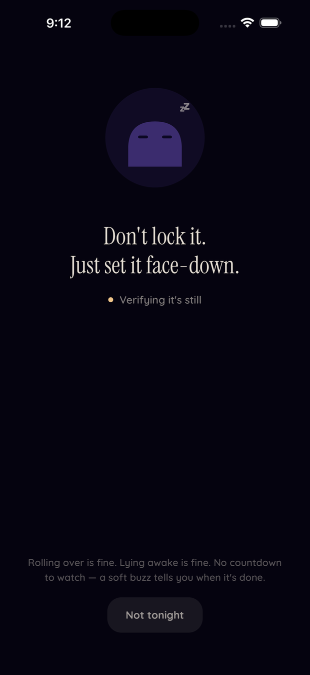 Put the phone face down